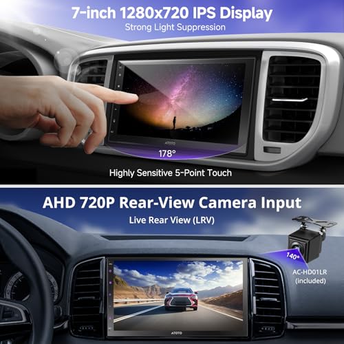 ATOTO A5L 7-Inch Android Double DIN Car Stereo With Wireless CarPlay and Backup Camera - Image 6