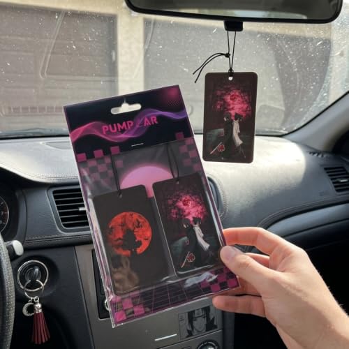 Image of PumpCar 2 pieces Uchiha Itachi Sasuke double-sided hanging Japanese anime vanilla car air freshener Cool anime hanging air fresheners for rearview mirror Car Interior Accessories Household gifts