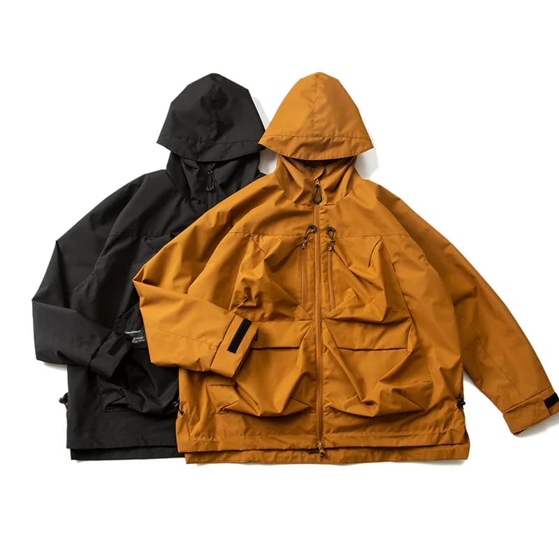 LIXINGHEITANG Men European Spring Waterproof Wind- Hiking Jacket Riding Trekking Hooded Coat2