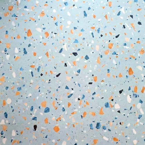 Image of Allure Luxury Vinyl Tile Flooring, 22 Mil Wear Layer, Ultima Blue Agave Terrazzo 12 inch x 24 inch, 6.5 mm Thick Vinyl Tiles with Click and Lock Installation, 1 Box 23.56 sqft