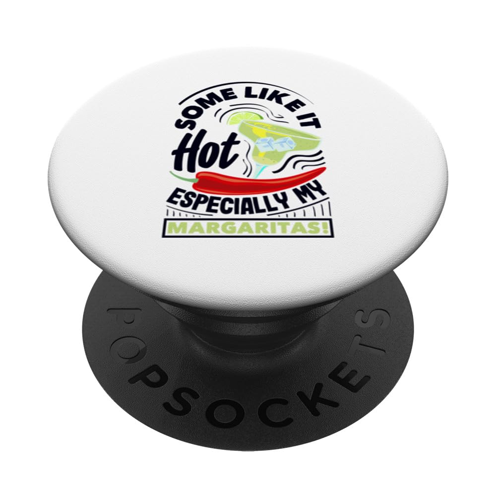 Attenzione Spicy Margarita Cocktail Lover's PopSockets Swappable PopGrip, Black