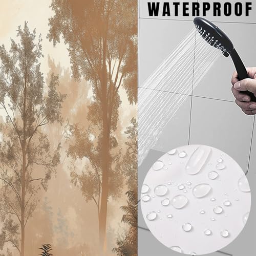 Tissu de douche en polyester imperméable 240x200 cm rideau de douche lesté