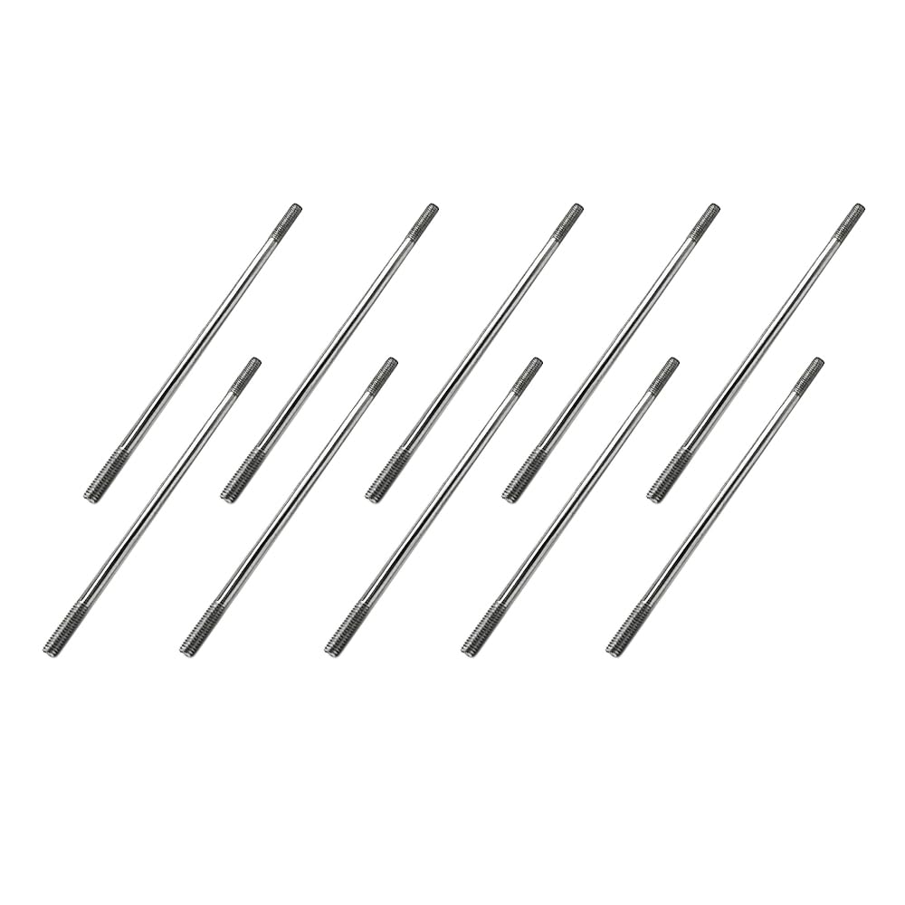 10PCS Pushrod Connector Double End Threaded Rod Stainless Steel Rod Linkage for RC Airplane Helicopter Car Boat DIY Model Toy Parts (M4X100mm)