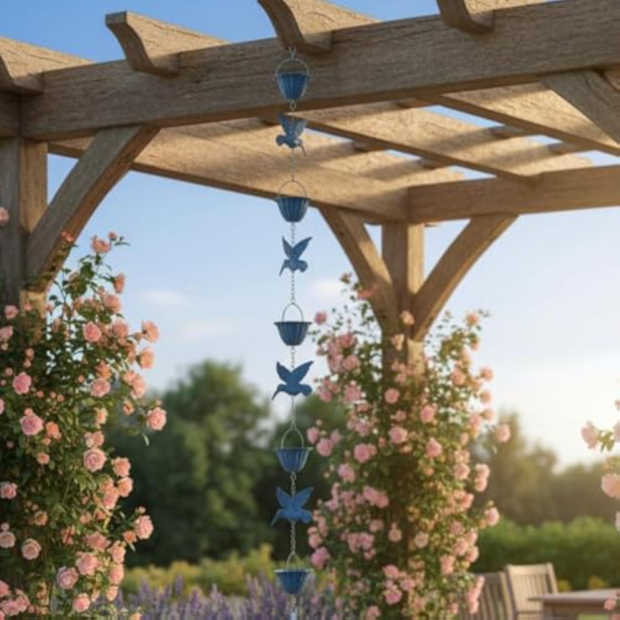 Creative Hummingbird Rain Chain for Outdoor Decor