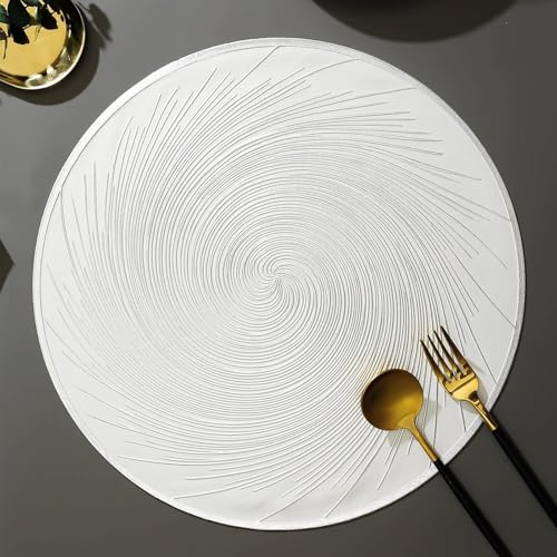 Sous assiette argenté 38cm PVC cuisine lot de 4 dessous de table