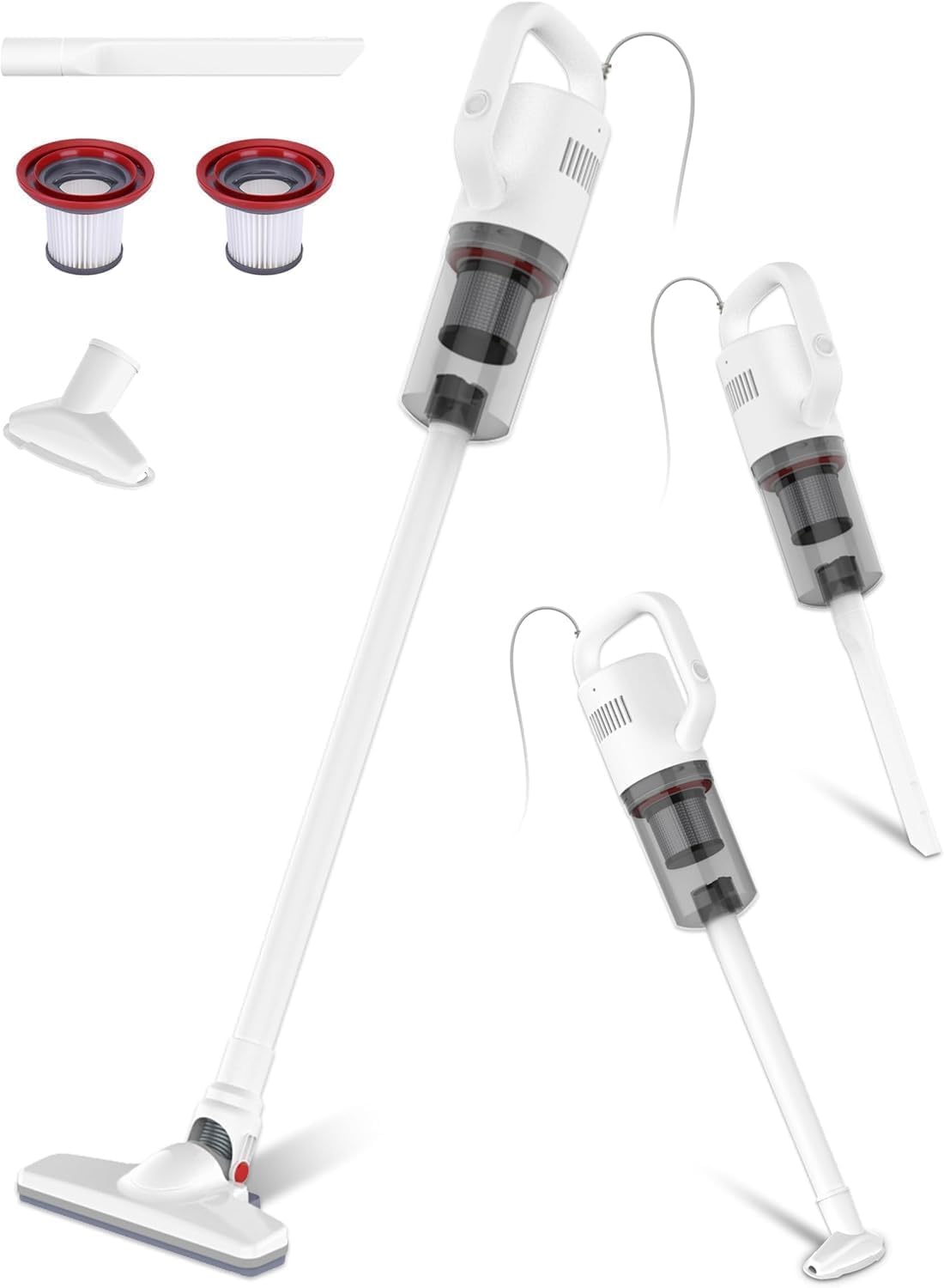 Corded Stick Vacuum 14 KPa Powerful Suction 2 in 1 Small Handheld Vacuum Cleaner with Washable Filter Lightweight for Home, Car, Hard Floor, Pet Hair