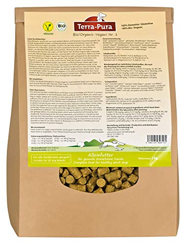 Bio-Vegani Nr. 1, kaltgepresstes Trockenfutter fr den Hund, 1 kg -VEGAN- :  Amazon.de: Haustier