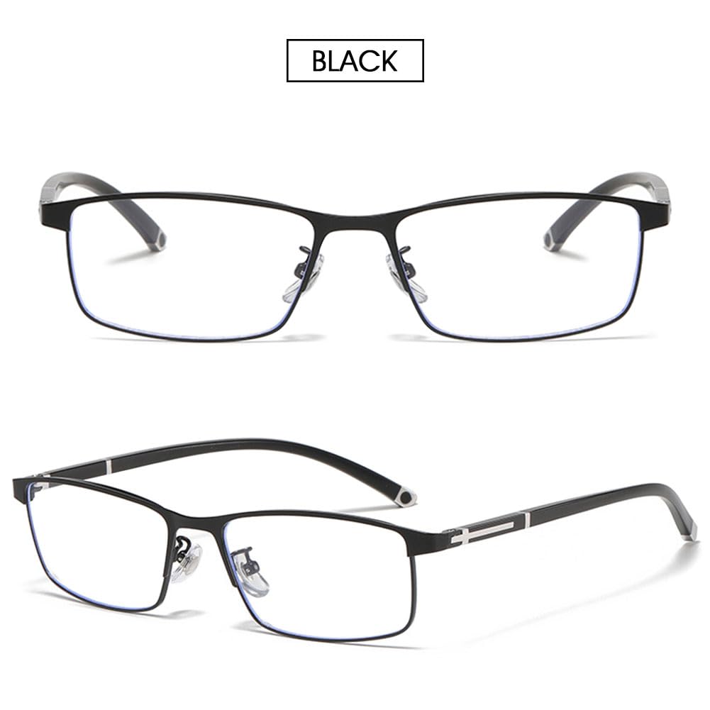 VEVESMUNDO Selbsttönende Lesebrillen Multifokale Gleitsichtbrille Blaulichtfilter Metall Progressive Gleitsicht Brille für Herren Damen