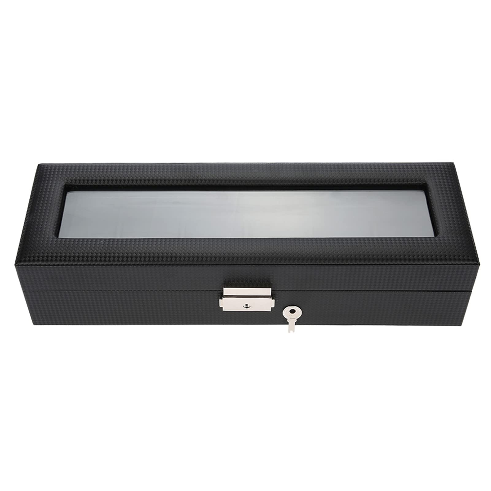 HVMBEUGOS ZJchao 6 Grids PU Leather Watch Holder Display Case, Middle Board Design, Less Susceptible to Breakage, Store 6 Watches, for Personal Watches or Display in Watch Store