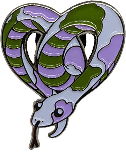 Genderqueer Pride Snek Enamel Pin LGBTQ Pride Flag Colors