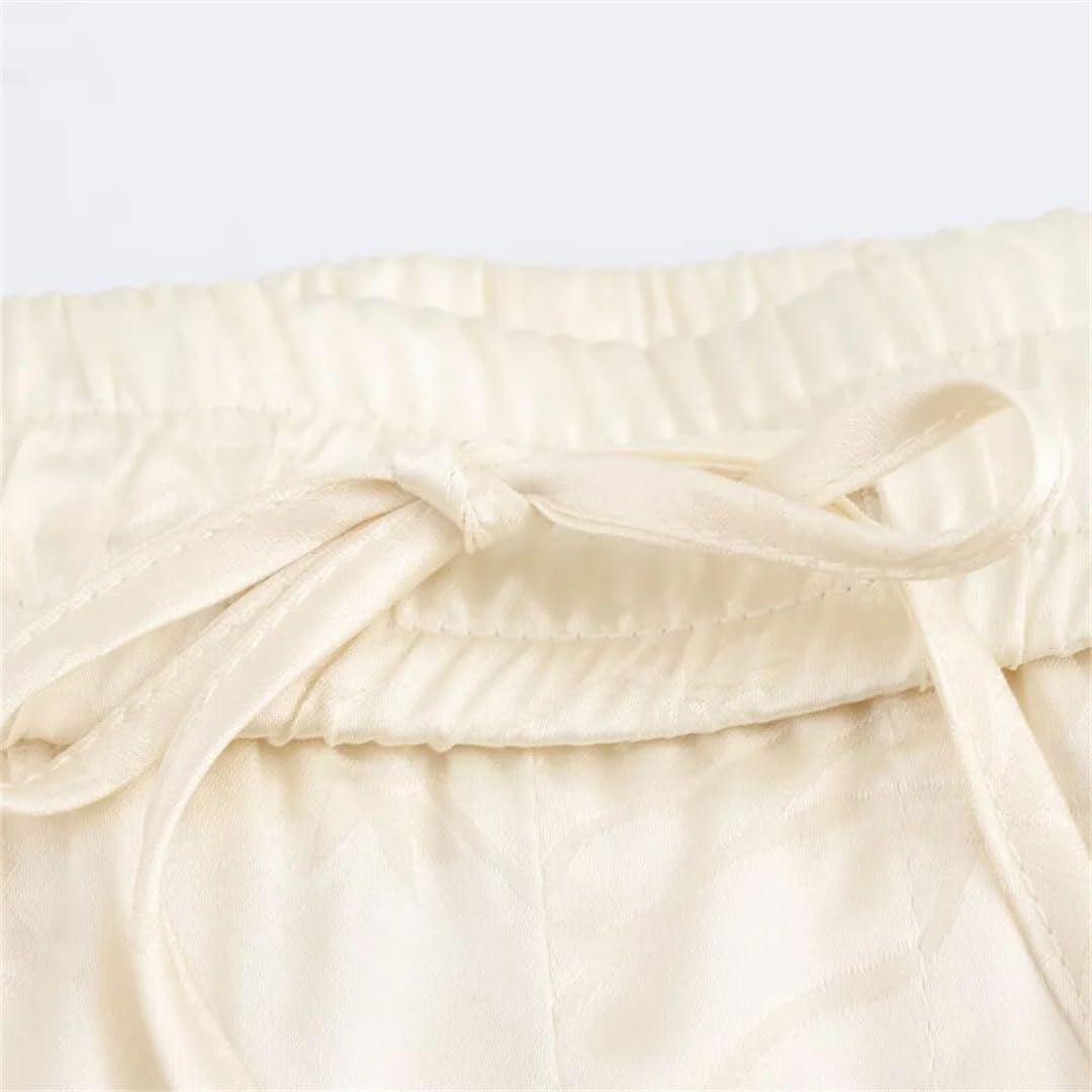 Stile delle donne Europeo E Americano Fiore Jacquard Camicia Pantaloni A Vita Alta Set
