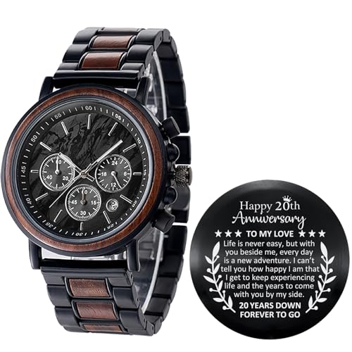 Igiftu 20 Years Anniversary for Men Gifts,20th Wedding Anniversary Keepsake for...
