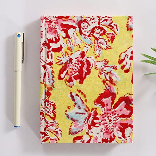 Image of Ravaiyaa - Attitude is everything Hand Block Printed Fabric Journal Handbound Notebook Gifts for Writers Recycled Paper Notebook Diary