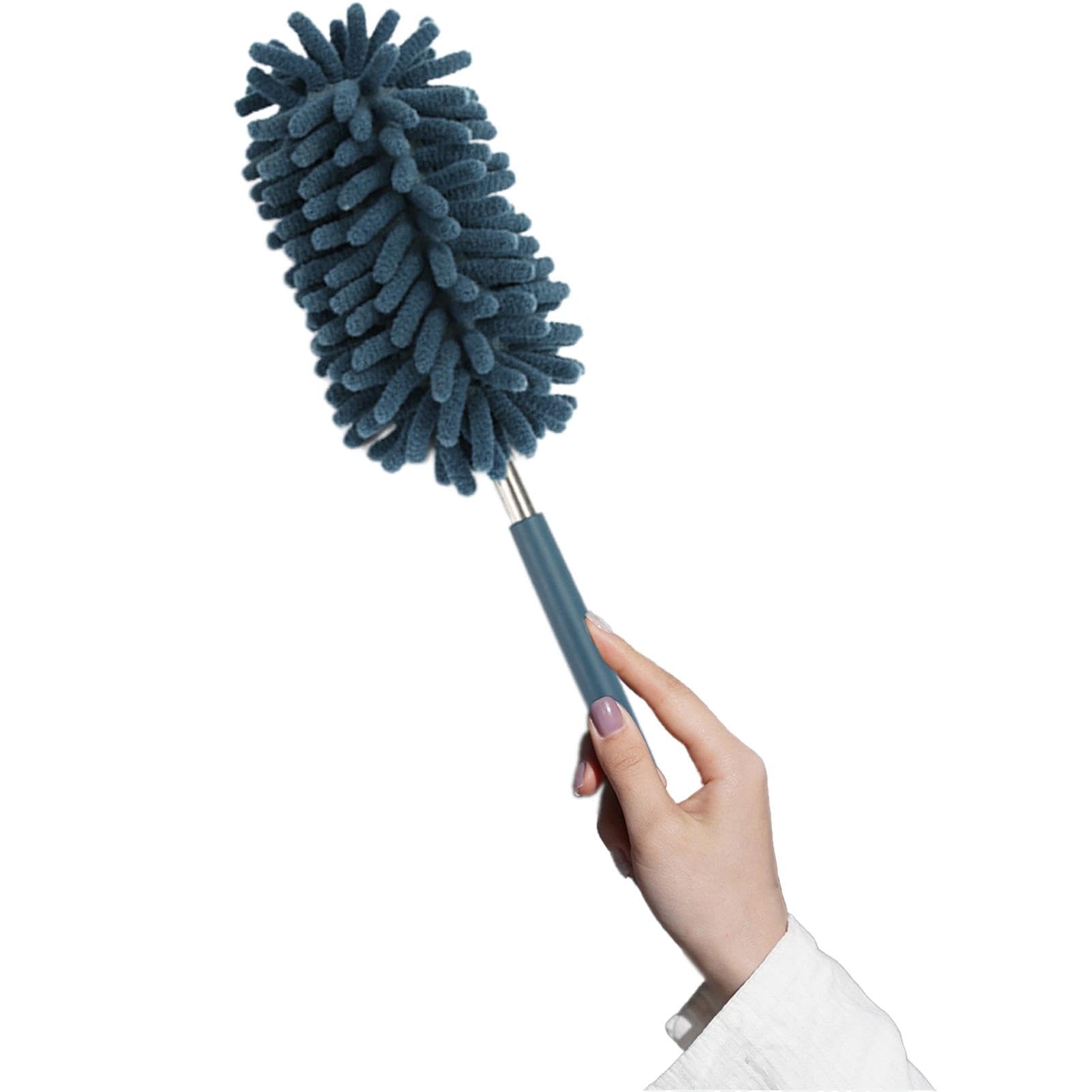 Piumino Spolverino In Microfibra Con Manico In Bambù - Mocio Per Polvere Lavabile - Foto 3