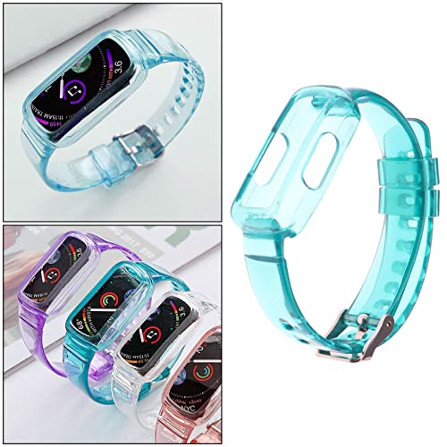 EMSea Watch Strap Compatible with Fitbit Luxe/Inspire HR/Inspire 2/Ace 2/Ace 3 Smartwatch Tracker Replacement Watch Band TPU Wristband Transparent Blue - Image 4