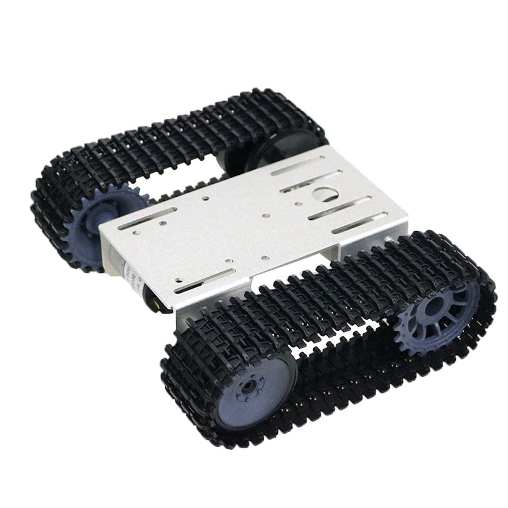 RELAND SUN TP101 Premium Robot Tracked Tank Car Chassis Starter Kit with DC Motor (Silver)