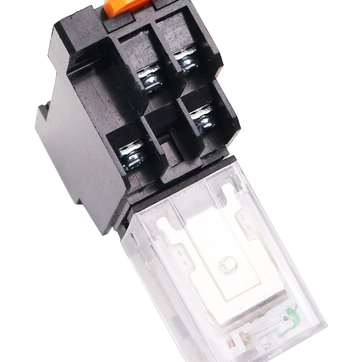 WANGCL 2 szt. Mini DC 24 V przekaźnik elektromagnetyczny przełącznik 8-pinowy przekaźnik DPDT 2NO+2NC ze wskaźnikiem LED podstawy gniazda