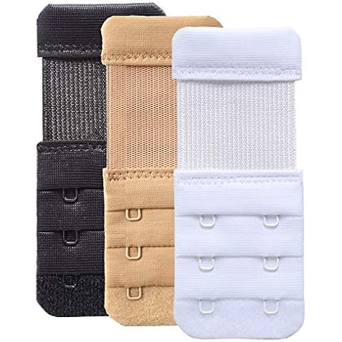 Extensores de sujetador 2 Ganchos Bra Extender Elástico Extensión de sujetador, 3 piezas Cover