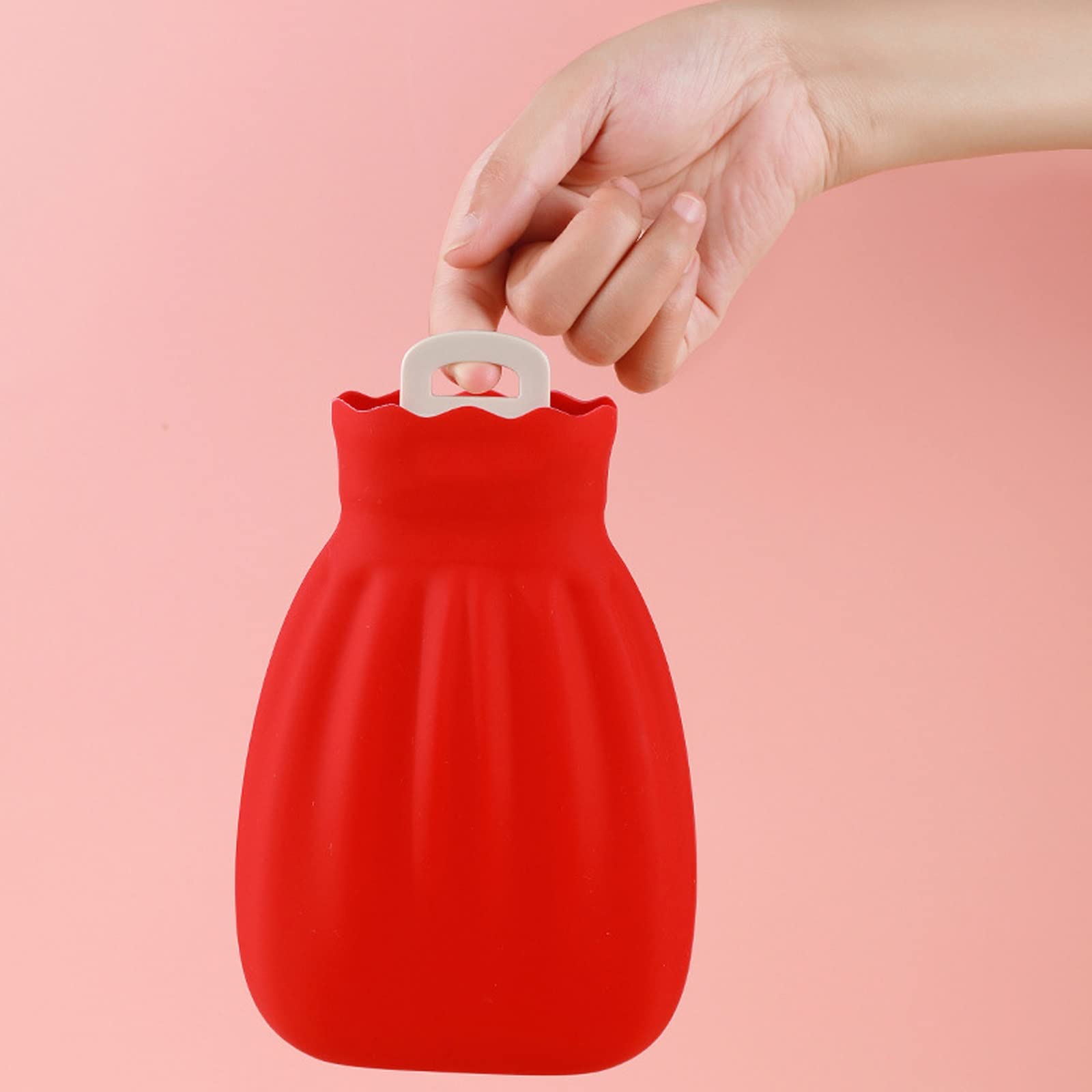 JINGYAN Termofory Silikonowy Wstrzyknięcie Water Ciepełka Hot and Cold Bottle Butelka Damska Prosta Moda Podgrzewacz