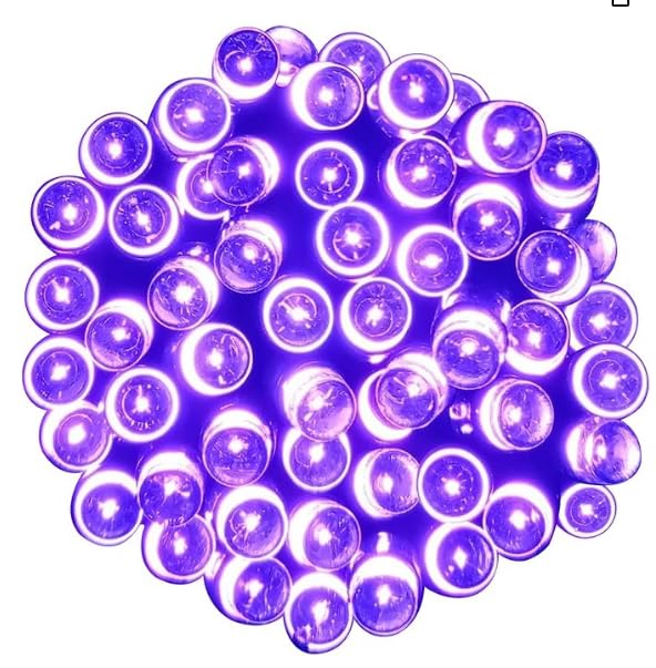 RunQiao 72ft/22m 200 Led Solar Lights Outdoor Garden Fairy String Lights Remote Control for Trees Patio Fence Wedding Party Decorative Purple Christmas Tree Lights Waterproof 8 Modes