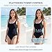 Womens Swimsuits One Piece Tummy Control Bathing Suit for Women Sexy Slimming Swim Suits for Women 2026 Black S