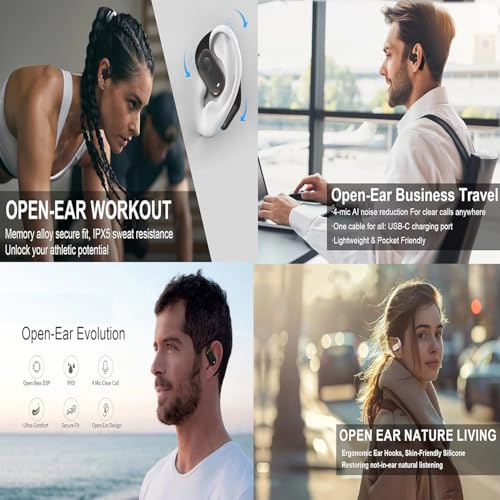 Image of True Wireless Stereo in Ear Earbuds with Environmental Noise Cancellation | Low Latency Gaming | Type-C Fast Charging | 30 Hours Long Playtime Charging Case | Bluetooth 5.3 Earbuds TWS[ Black ]
