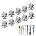 Stifthalter Clips Mangan Stahl Metall Selbstklebender Stifthalter 10 Stück mit Einstellbarer Federschlaufe Stiftehalter, für Notizbuch Kalender Kühlschrank