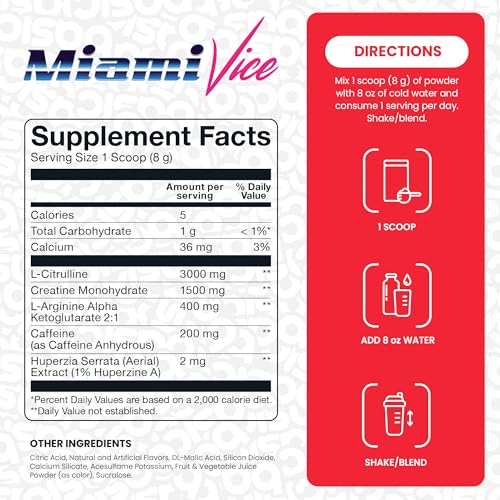 Image of BASIC SUPPLEMENTS Pre-Workout with 200mg Caffeine and 3000mg Citrulline for Energy, Focus, and Strength Support, No Beta-Alanine Tingles, Vegan, Gluten-Free, Sugar-Free