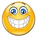 easydruck24de 1 Smiley-Aufkleber Smile XL I kfz_298 I rund Ø 20 cm I Emoticon Sticker lachend für Auto Wohnwagen Wohnmobil Wand-Tattoo I wetterfest