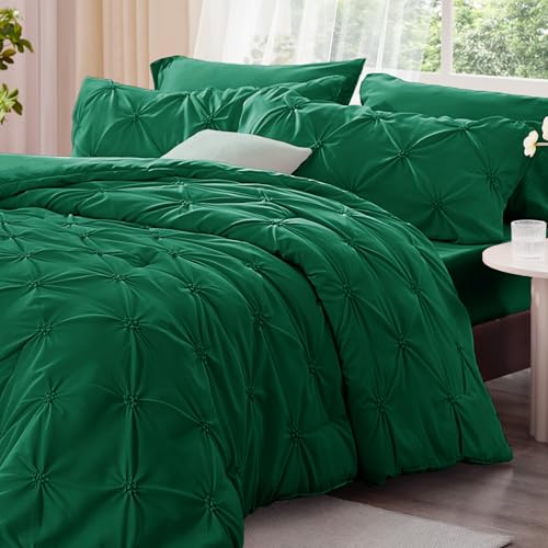 Image of BEDELITE Twin Comforter Set Forest Green,Lightweight & Soft Comforter