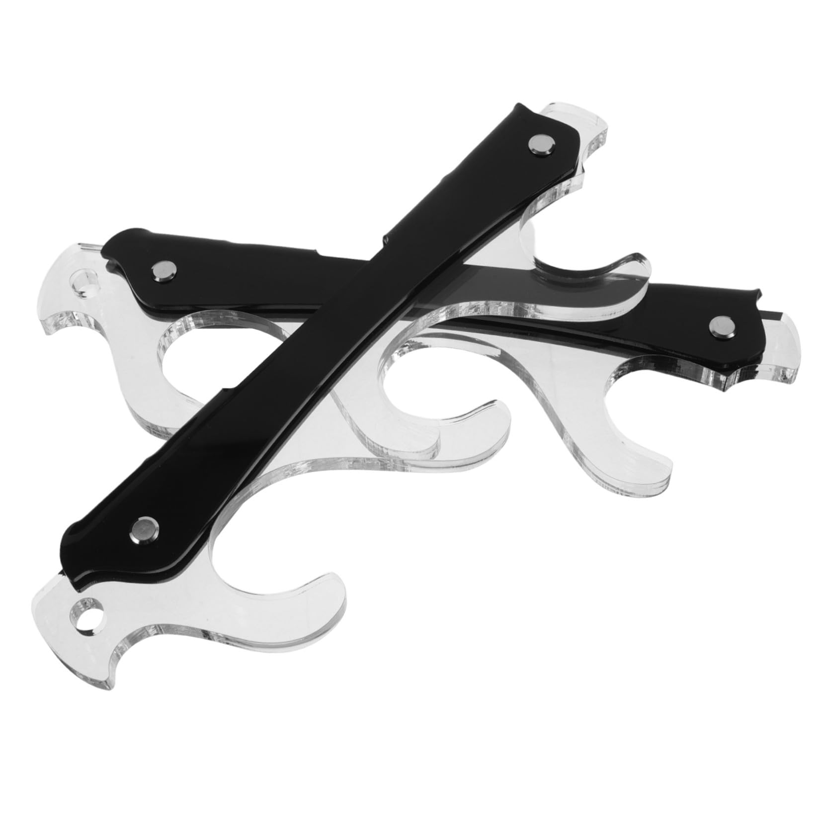 TOYANDONA Soporte de Pared para Espada de 3 Niveles, 1 Par, Acrílico | Expositor Mural, Diseño Ahorro de Espacio, para Decoración del Hogar y Cosplay