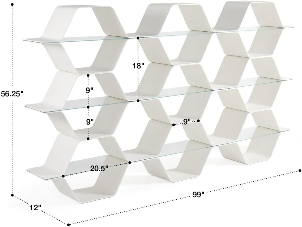 Heller Furniture | Honeycomb Modular Shelving | Bill Curry (White, F)