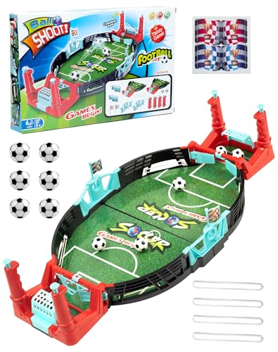 LAOYE Mini Babyfoot de Table Jeu Interactif de Baby Foot - Jouet de Société de Football Jeux Familiaux Cadeaux pour Anniversaire Enfant Garcon