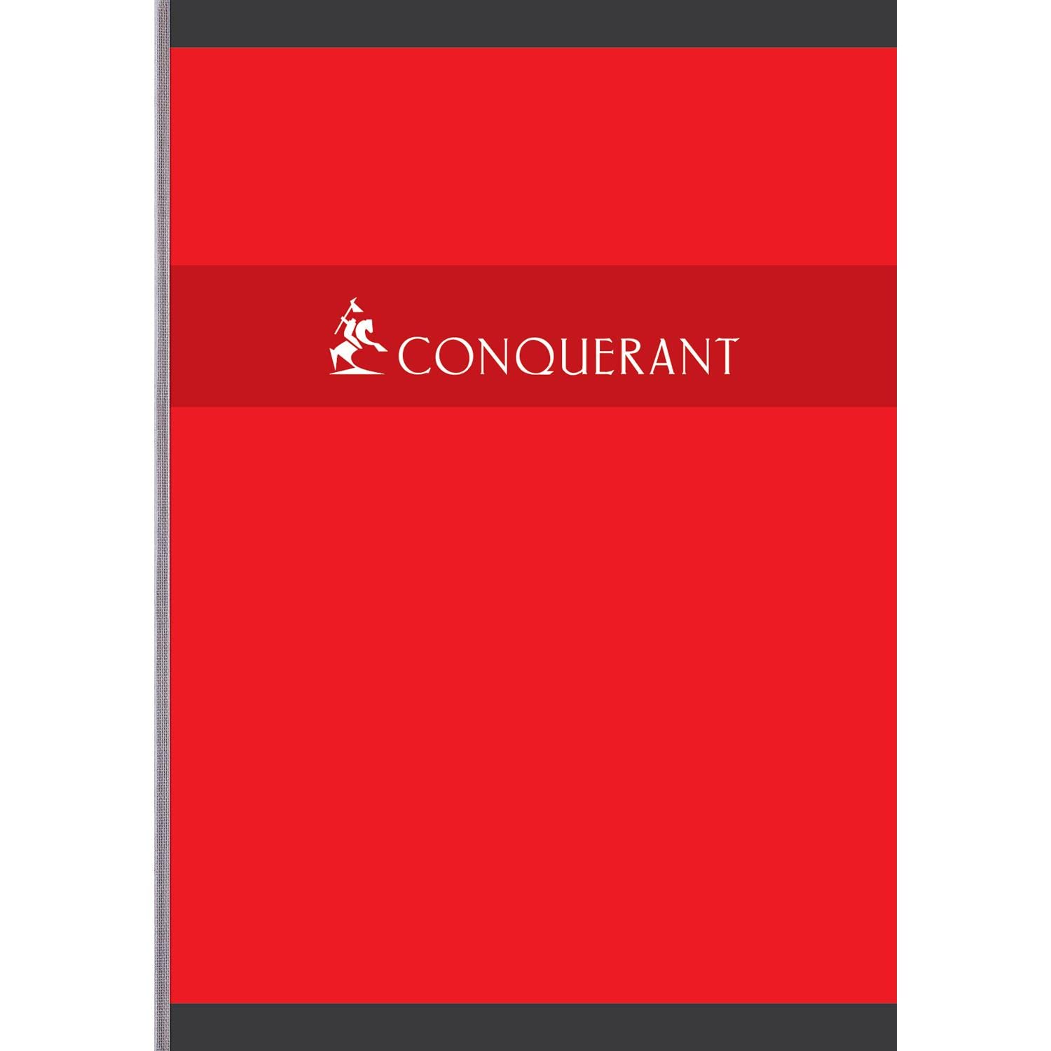 CONQUERANT Lot de 10 Cahiers broché A4 192 pages 70g quadrillé 5x5 coloris aléatoires