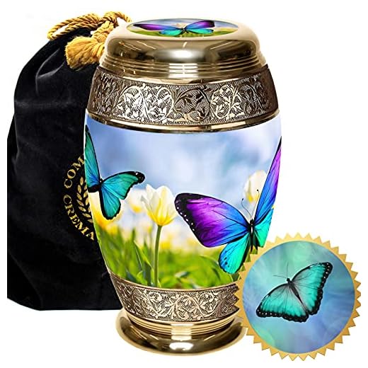 Wild Butterflies Urns for Human Ashes Adult Female for Funeral, Burial or Niche Cremation Urns for Adult Ashes - Urns for Ashes Adult Female Cremation Urns for Adult Ashes Women Large & Small Keepsake