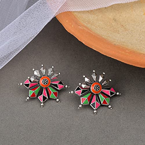 Folklore Enamel Edgy Earrings