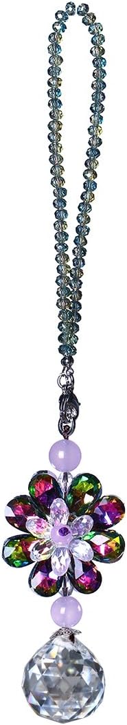 H&D Hanging Chandelier Crystals Ball Prisms Fengshui Suncatcher Rainbow Pendant Maker Car Charm (Colorful)