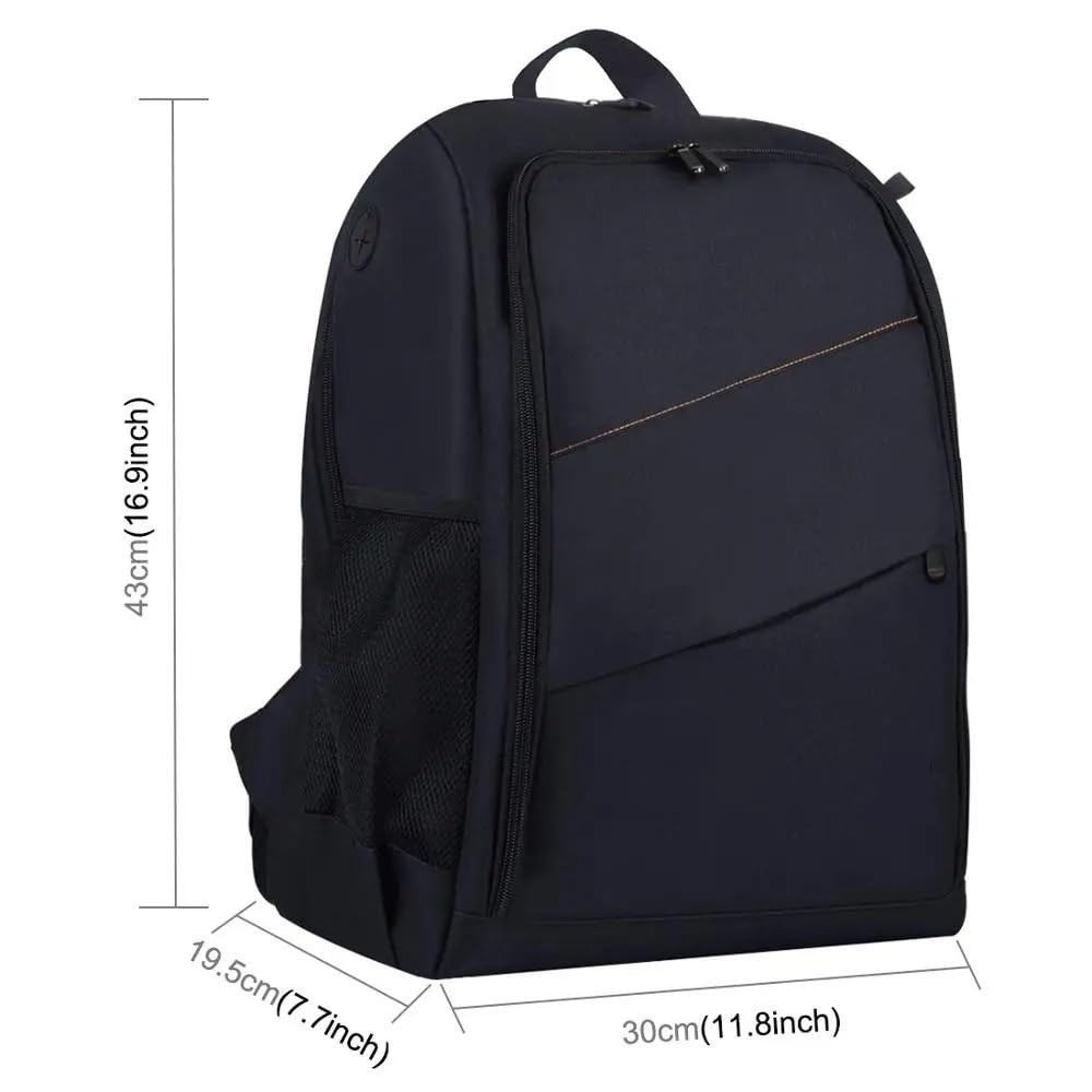 Borsa Reflex Borsa for fotocamera Zaino portatile impermeabile for esterni for stabilizzatrice PTZ con copertura antipioggia(Grey)