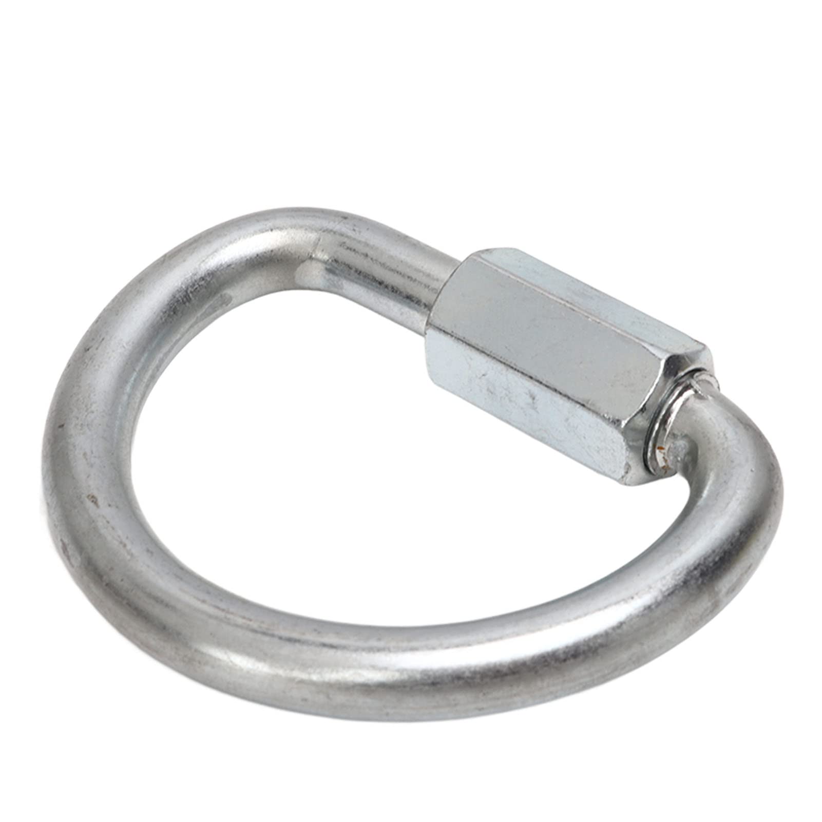 Kletterkarabiner, 40CR Stahl, D-förmiger Halbkreis, strapazierfähige Sicherheitshakenclips für Camping, Wandern, Fitnessstudio