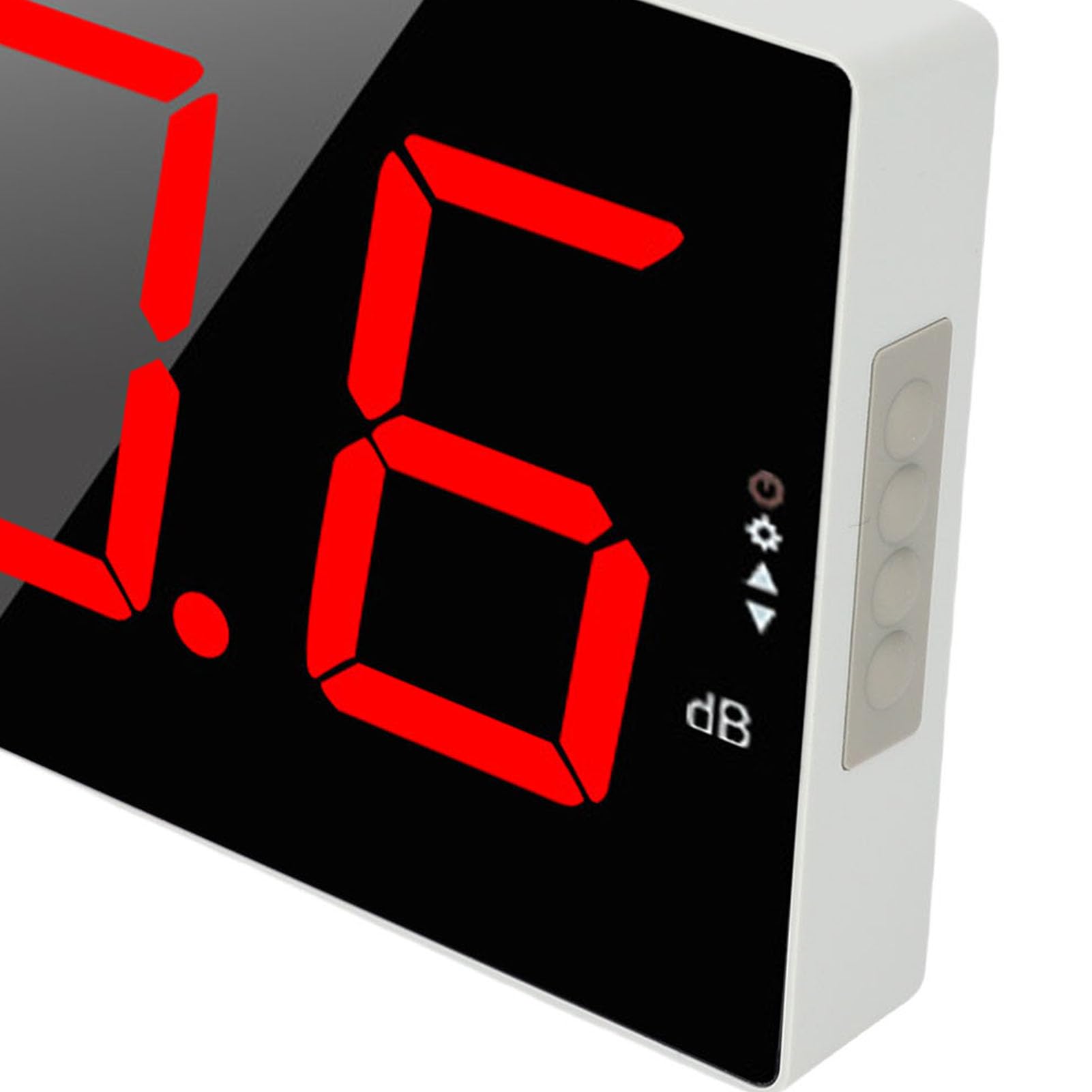 Generic Medidor de Sonido de Pantalla Grande, Medidor de Ruido Digital de Decibelios con Pantalla LCD, Probador de 30 130 DB Montado en la Pared con Alarma Audible, Ideal para Aulas, Bares, Oficinas y