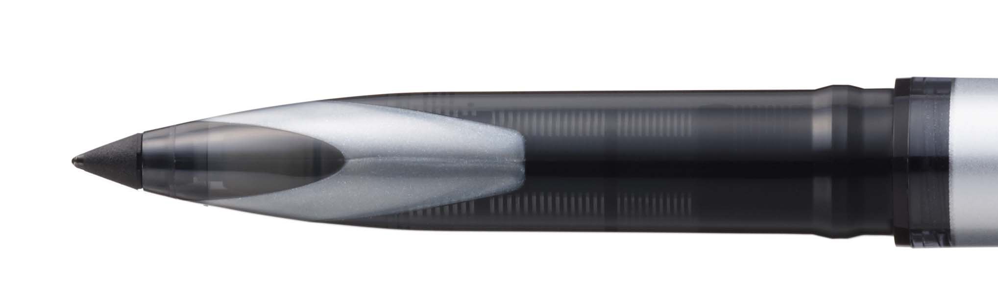 Uni-ball UBA-188-L Air Penna Rollerball, inchiostro nero Super Ink, a prova di manomissione, confezione da 5 pezzi