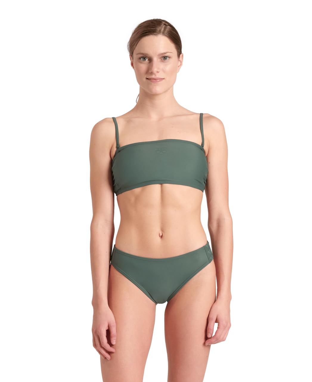 ARENA Women's Team Stripe Bikini Bandeau Bañador de Dos Piezas Mujer (Pack de 1)