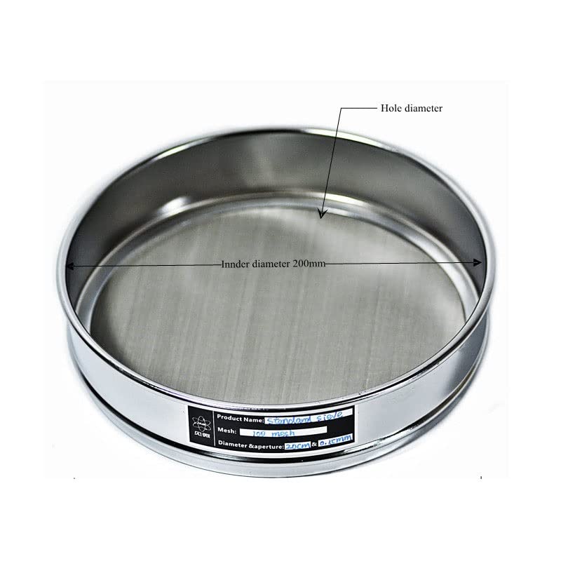 Analyse tamis laboratoire standard standard échantillonnage test test 304 Susciter Filtre maillage chroming cadre diam.20 cm 12-200 maillage (Capacity : 120 mesh)