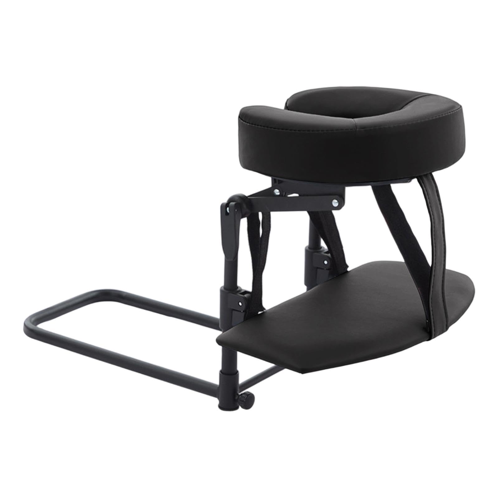 Oshhni Poggiatesta per materasso Kit per massaggio domestico Altezza regolabile Cuscino a faccia in giù Multifunzione Comodo per lettino da bellezza, Nero