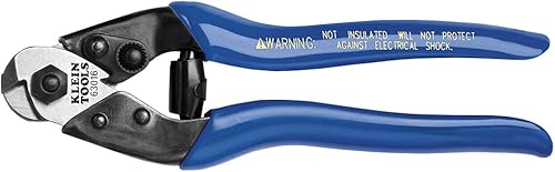 Miniatura 1 de Klein Tools 63016 Cortador de cables, tijeras de cable resistentes cortan ACSR, acero y la mayoría de cables endurecidos, con práctico bloqueo para