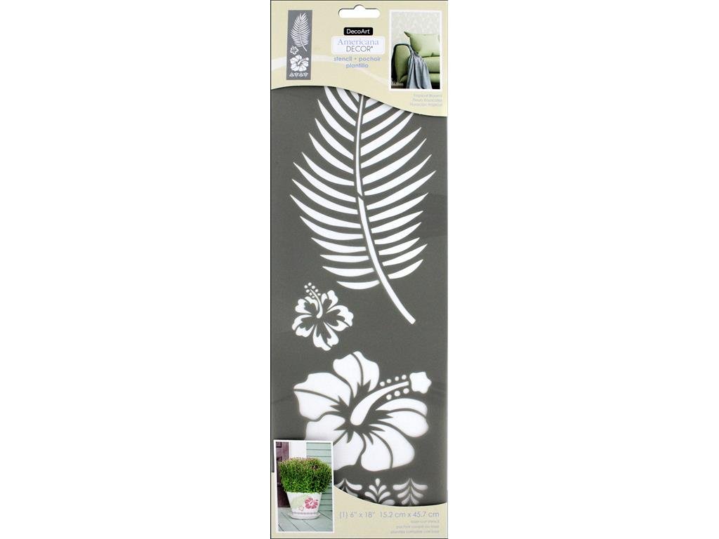 DecoArt Tropical Blooms 6"x18" Stencil