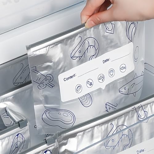 Bolsas de aluminio resellables y reutilizables para congelador de verduras y carnes 7