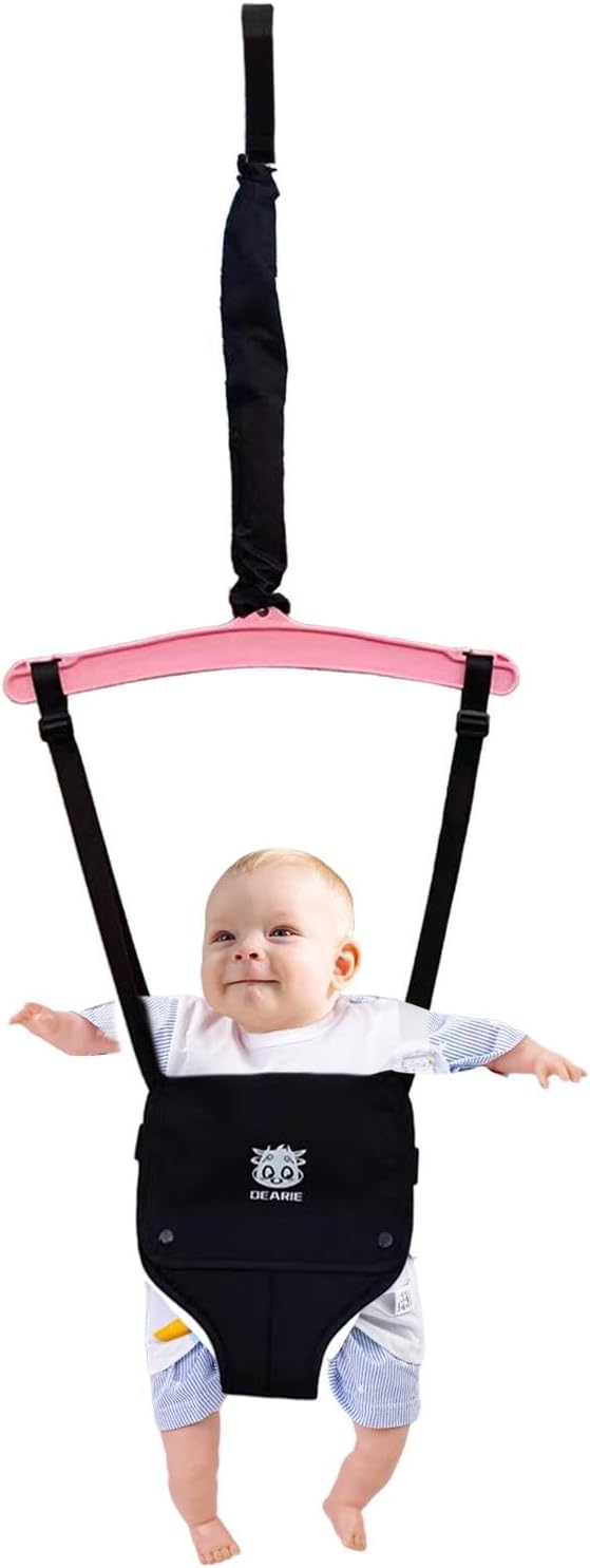 Generic Saltador de puerta para niños, Correa Ajustable, Correa para puerta de bebé, Puente de puerta para bebé, Puente y gorilas, fácil de instalar, para bebés de 6 Meses en adelante, Black