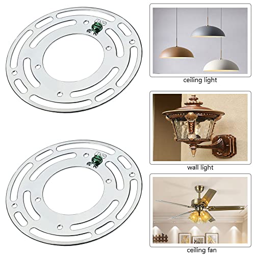 Tsurpcao 4Inches Universal Light Fixture mounting Bracket, 8 Sets 4" Circle Mounting Bracket for Mount Wall Light, Chandelier - Thumbnail 4