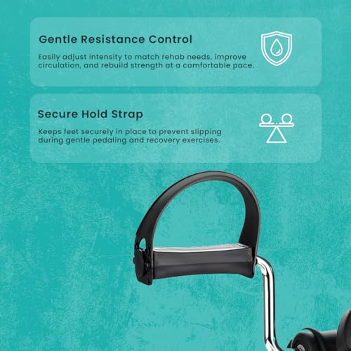 Image of Roughhouse Mini Cycle Pedal Exerciser for Home & Desk - Adjustable Resistance Under Desk Exercise Cycle for Legs & Arms, Low-Impact Fitness & Rehab Equipment